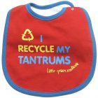 Little Green Radicals I Recycle My Tantrums Bib (Red)