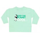 Little Green Radicals Keep The Planet Cool Baby Longsleeved Tee (Toad