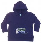Little Green Radicals Keep The Planet Cool Kids Hoody (Seal Navy)