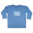 Little Green Radicals Wind Farm Kids Longsleeved Tee (Shark Blue)