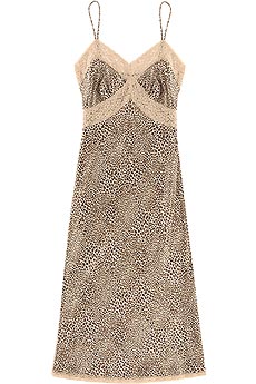 Leopard print slip dress