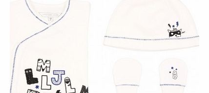 Little Marc Jacobs Pyjamas, cap and mittens Ensemble `3 months