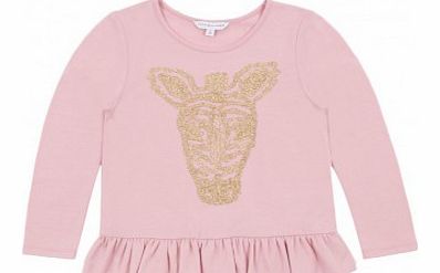 Zebra Pussybow T-shirt Pale pink `2 years,3