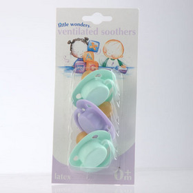 Little Wonders 3 x Ventilated Latex Soothers