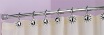 Littlewoods-Index CHROME SHOWER RAIL WITH HOOKS