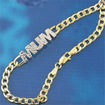 diamond-set mum bracelet