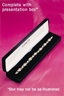 silver cubic zirconia star t-bar bracelet
