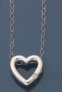 white gold diamond-set heart pendant