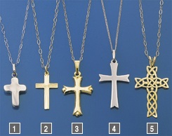 white-gold small cross