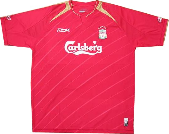 Liverpool Adidas 05-06 Liverpool CL home (size small)