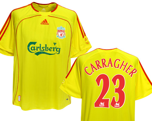 Liverpool Adidas 06-07 Liverpool away (Carragher 23)
