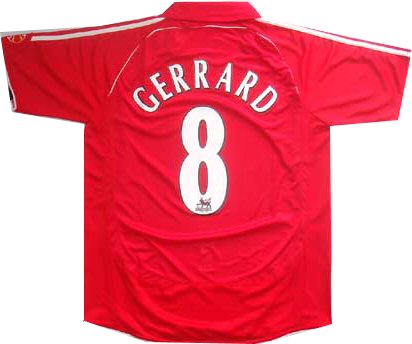 Liverpool Adidas 06-07 Liverpool home (Gerrard 8)