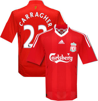 Liverpool Adidas 08-09 Liverpool home (Carragher 23)
