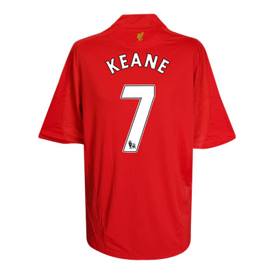 Liverpool Adidas 08-09 Liverpool home (Keane 7)
