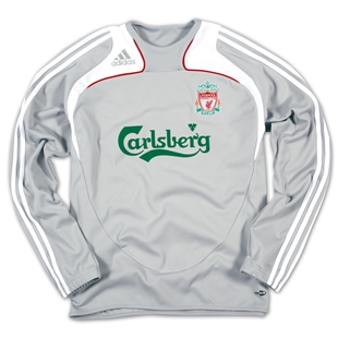 Liverpool Adidas 08-09 Liverpool Sweat Top (Grey)