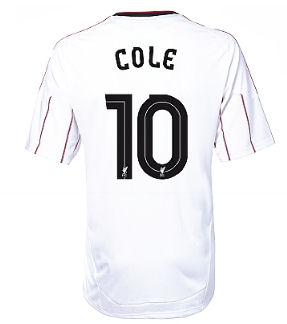 Liverpool Adidas 2010-11 Liverpool Away Shirt (Cole 10) European