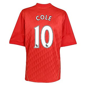 Liverpool Adidas 2010-11 Liverpool Home Shirt (Cole 10)