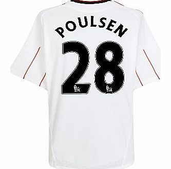 Adidas 2010-11 Liverpool Away Shirt (Poulsen 28) - Kids