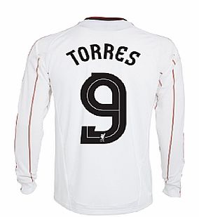 Adidas 2010-11 Liverpool Long Sleeve Away Shirt (Torres