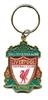 Liverpool Crest Keyring - Gold: Approx 3`nd#39;