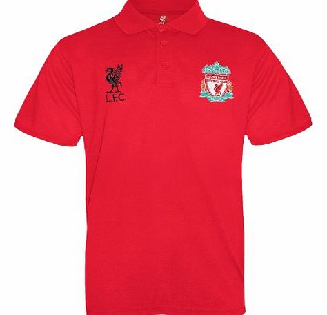 Liverpool F.C. Liverpool FC Official Football Gift Mens Crest Polo Shirt Red XL
