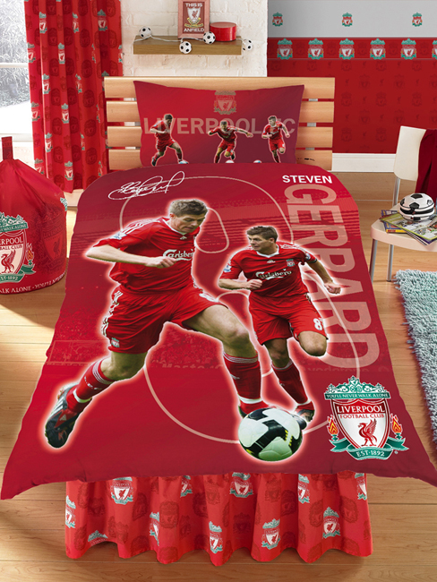 Liverpool FC Gerrard Football Duvet Cover and Pillowcase Bedding