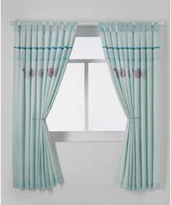 Birdcage Teal Curtains - 66 x 72 inch