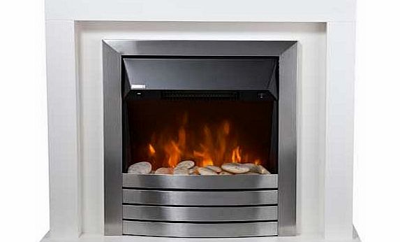 Living Compact Pebble Electric Fire Suite