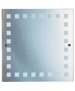 Living Square Reflection Drilled Mirror