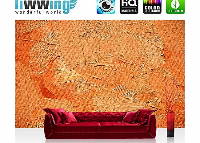Non-woven photo wallpaper 300x210cm (131`` x 92``) PREMIUM PLUS WALL OF ORANGE SHADES by liwwing (R) | Fleece Wallpaper Mural Wallpapers Murals photo wallpaper mural image picture poster | Abstract back