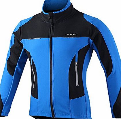 Lixada Mens Cycling Jacket Water Resistant Long Sleeve Winter Thermal Breathable Riding Sportswear Outdoor