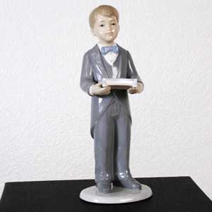Lladro Style Page Boy Figurine