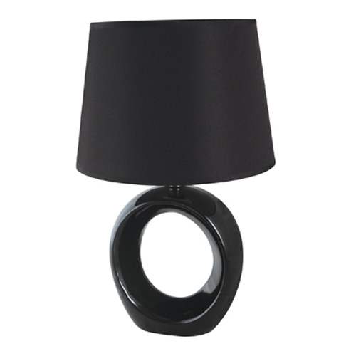 Artisan Ceramic Table Lamp - Black