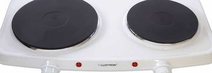 Lloytron E832 2250W Table Top Twin Hob Hotplate