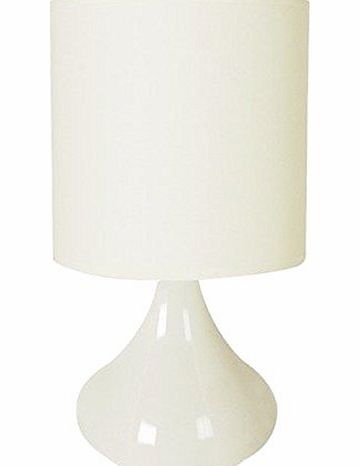 LLOYTRON  L2202WH 60 Watt Zenith Touch Table Lamp, 14-inch, White