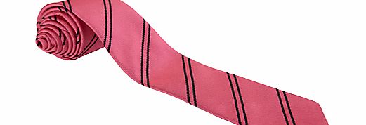 Lochinver House School Junior Tie, Pink/Black