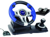 Logic3 Blue Steering Wheel and Pedals (PC/PS2/PS3)