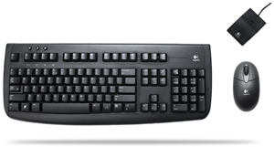 Logitech Deluxe 660 Cordless Desktop USB Keyboard   Mouse - Black