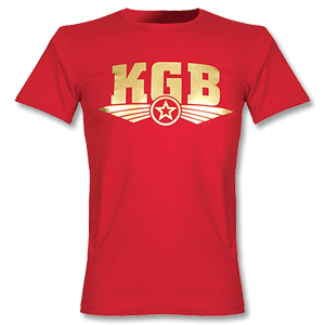KGB Tee (Gold leaf logo) - Red