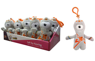 2012 24 Wenlock Soft Toy Key Rings Value