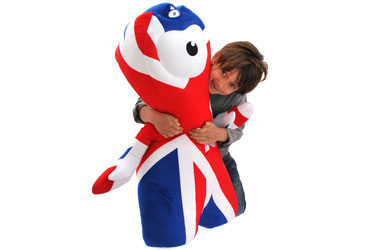 London 2012 80cm Wenlock Union Jack Soft Toy