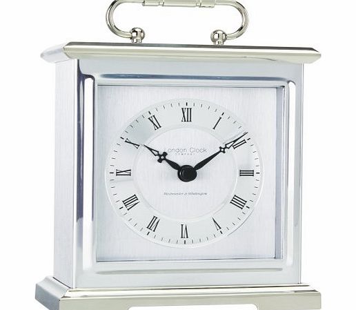 London Clock Co 16 cm Silver Finish Carriage Clock