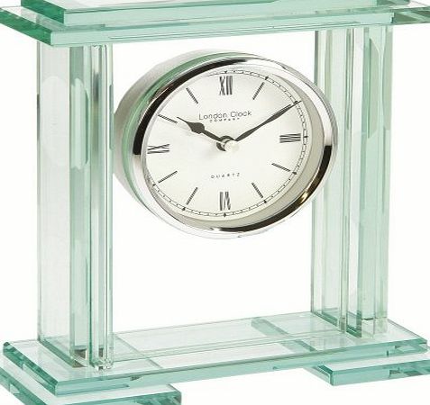 London Clock Co. Modern Glass Quartz Carriage/ Mantel Clock by London Clock Co