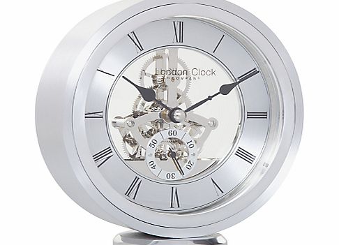 Round Carriage Clock, Silver