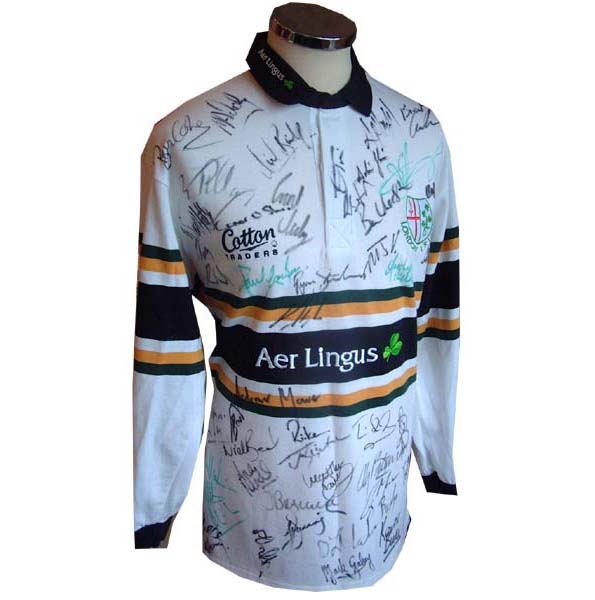 Irish shirt signed by over 50 players