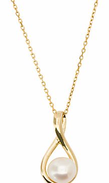 London Road 9ct Yellow Gold Pearl Pendant, White