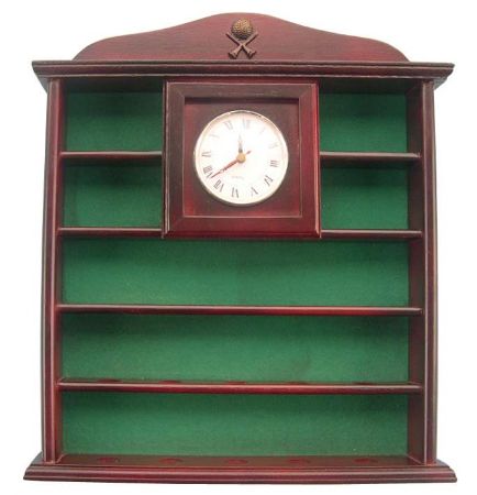 Longridge 19 Golf Ball Wood Cabinet And Clock