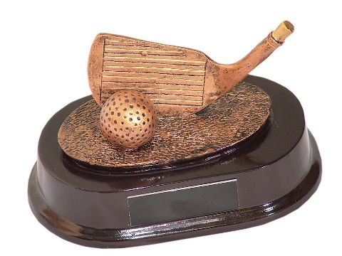 Longridge Golf Iron And Ball trophy 10 Cm