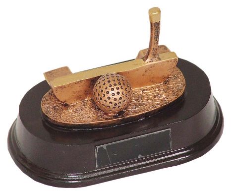 Golf Putter And Ball trophy 10 Cm