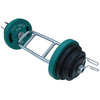 LONSDALE 50kg Rubber Colour Tricep Bar Olympic